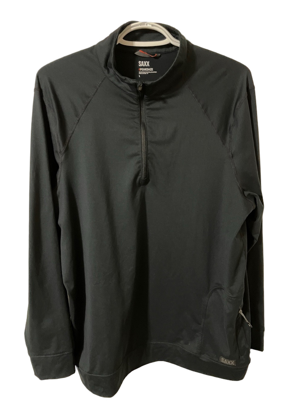 Saxx Navy Blue Lightweight Quarter-Zip Pullover Size Large